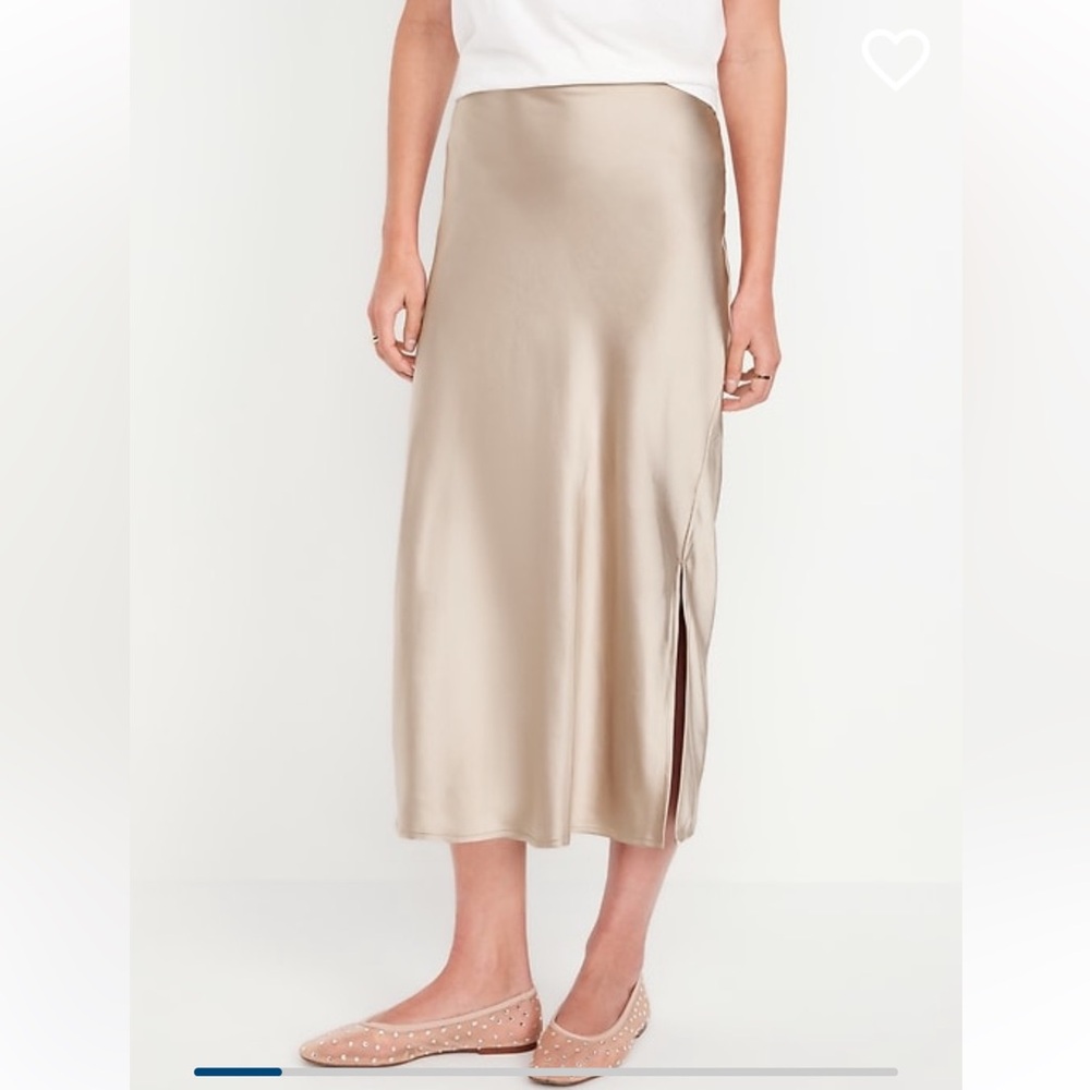 Old Navy Silk gold maxi skirt